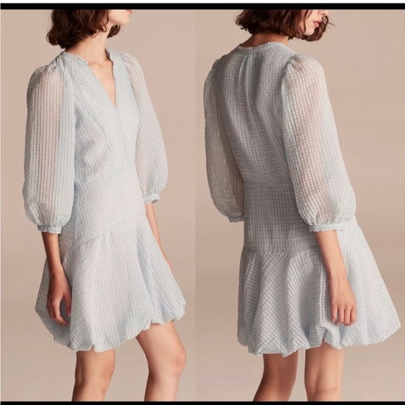 Rebecca Taylor puff sleeve bubble hem dress - Picture 9 of 16